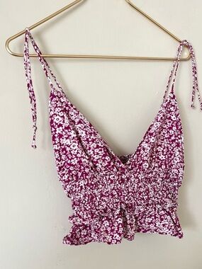 Sim & Sam Floral print summer cotton Cottagecore Women's Top M